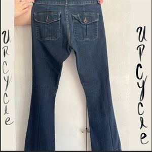 DAVID KHAN JEANS. SIZE 27. COLOR- BLUE. BOOT CUT